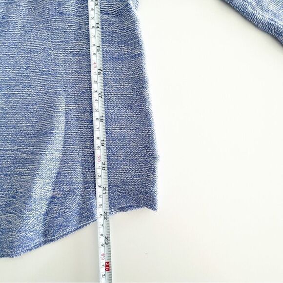 Talbots Petite Knit Sweater Blue White Variegated Button Details Women's S - Picture 7 of 10